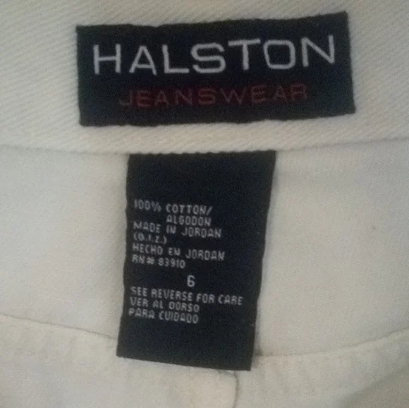 Khaki Denim Halston Jeanswear Cropped Pants Capri Jeans Sz 6 - Picture 12 of 15